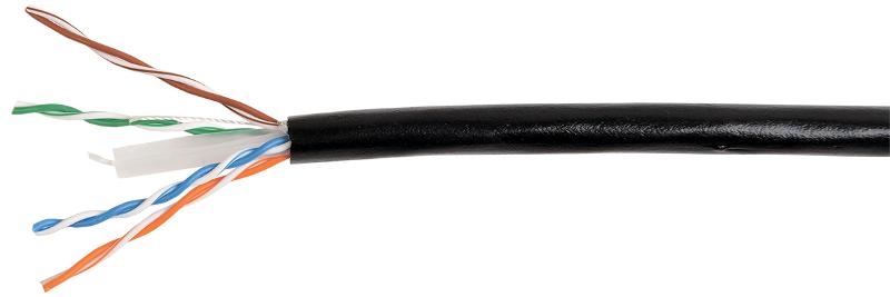 Каб. вп U/UTP, кат.6 4х2х23AWG solid, LDPE, 305м, чер. | LC3-C604-139 | ITK — миниатюра 2