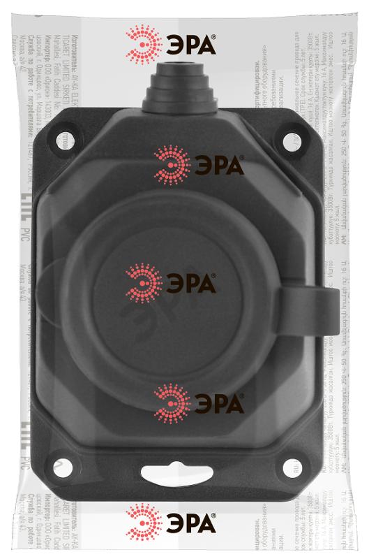 K-1e-B-IP44 ЭРА Колодка каучуковая с/з 1гн 16A IP44 черная | Б0044543 | ЭРА — миниатюра 4