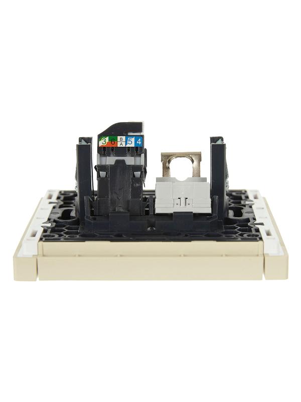 FORTE&PIANO Розетка двойная RJ11+RJ45 кат.5E FP435 ваниль | FP-KT20-O-1-K10 | IEK — миниатюра 5