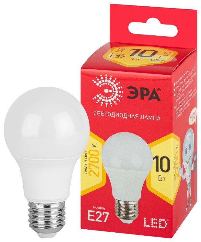 Лампа светодиодная LED A60-10W-827-E27 R (диод, груша, 10Вт, тепл, E27) (10/100/2000) | Б0049634 | ЭРА — миниатюра 3