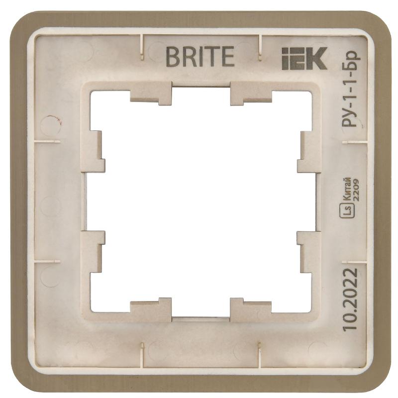BRITE Рамка 1-ая РУ-1-1-Бр металл латунь RE | BR-M12-M-01-K49 | IEK — миниатюра 5