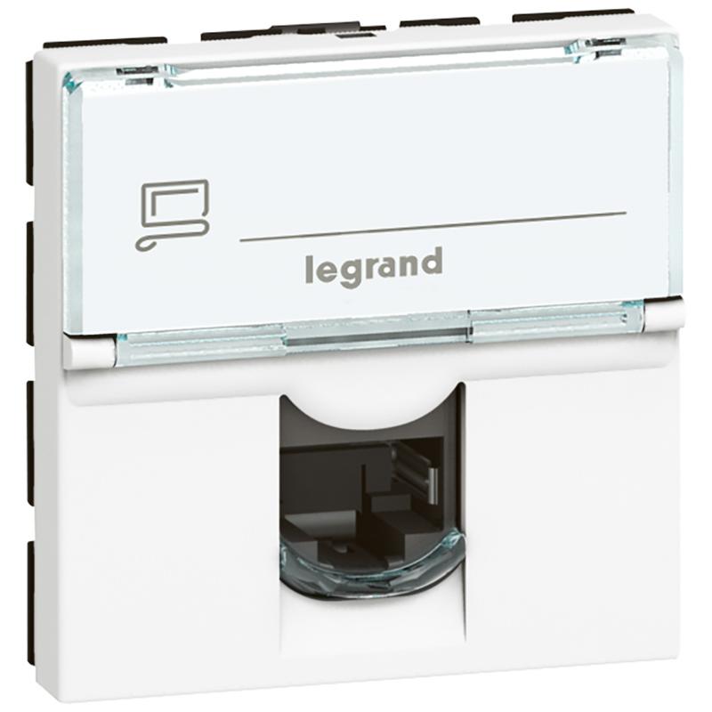 Mosaic RJ45 UTP Cat. 6a 2 мод. белая | 076574 | Legrand — Legrand