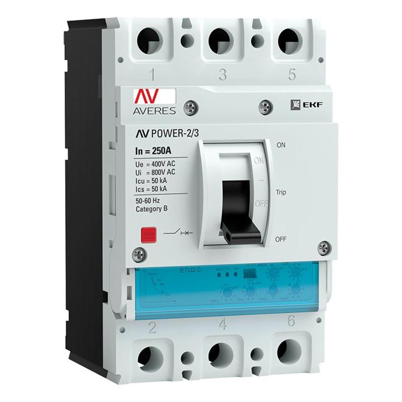 AV POWER-2/4 4Р 250А 50kA ETU2.0 | mccb-24-250-2.0-av | EKF — EKF