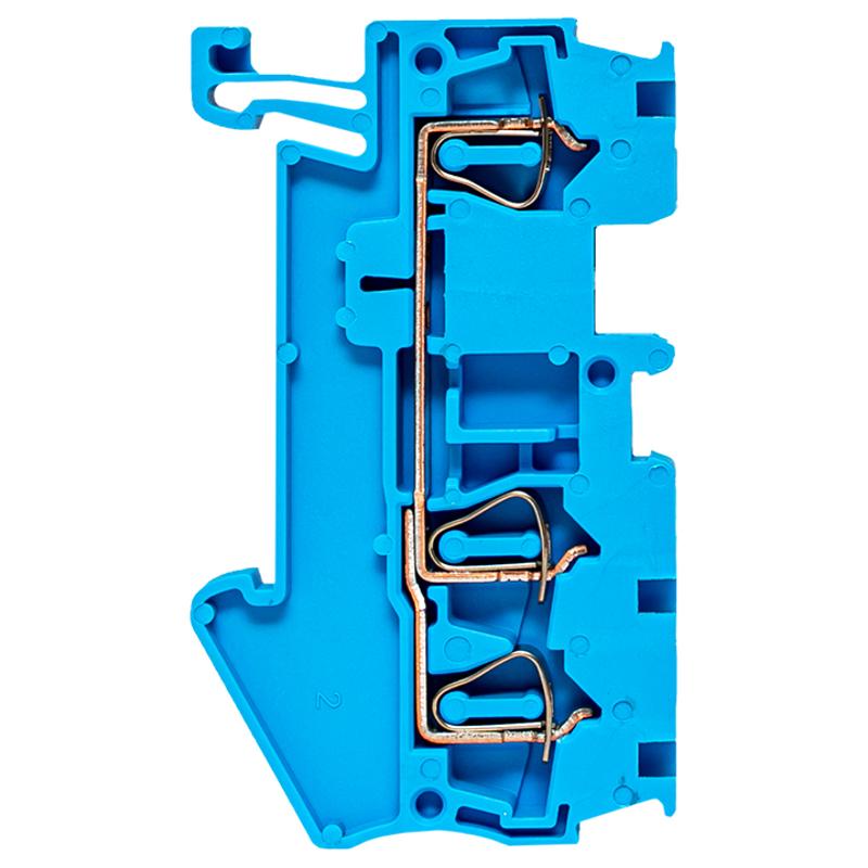 Колодка клеммная пружинная JXB-ST-2.5 28А 3 вывода синяя EKF | plc-jxb-st-2.5-3-blue | EKF — миниатюра 9