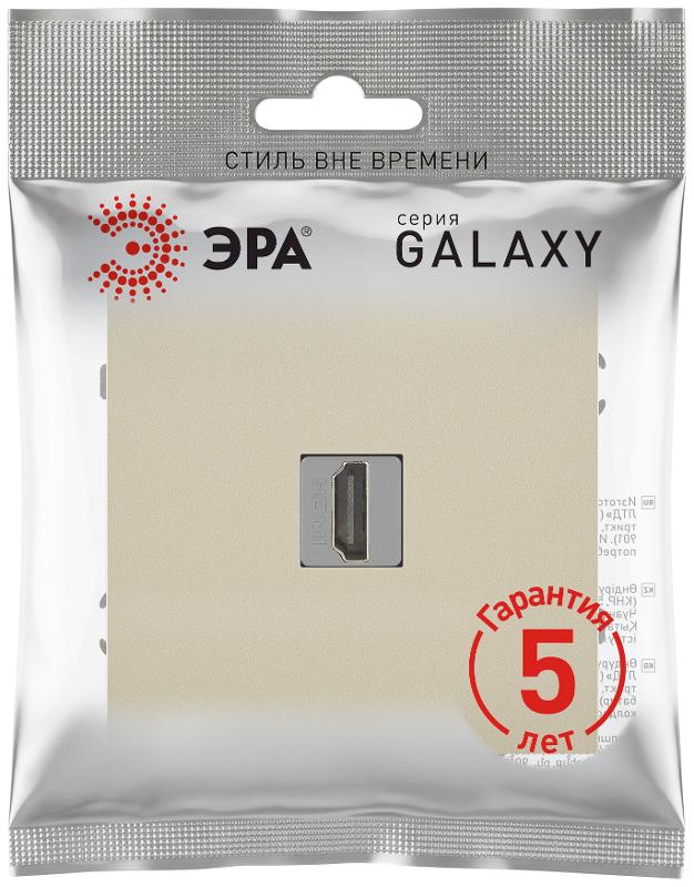 Розетка Galaxy 15-3114-04 HDMI IP20 шампань | Б0070797 | ЭРА — миниатюра 3