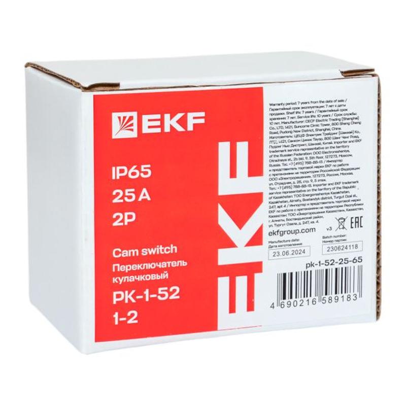 Переключатель кулачковый ПК-1-52 25А 2P «1-2» IP65 | pk-1-52-25-65 | EKF — миниатюра 9