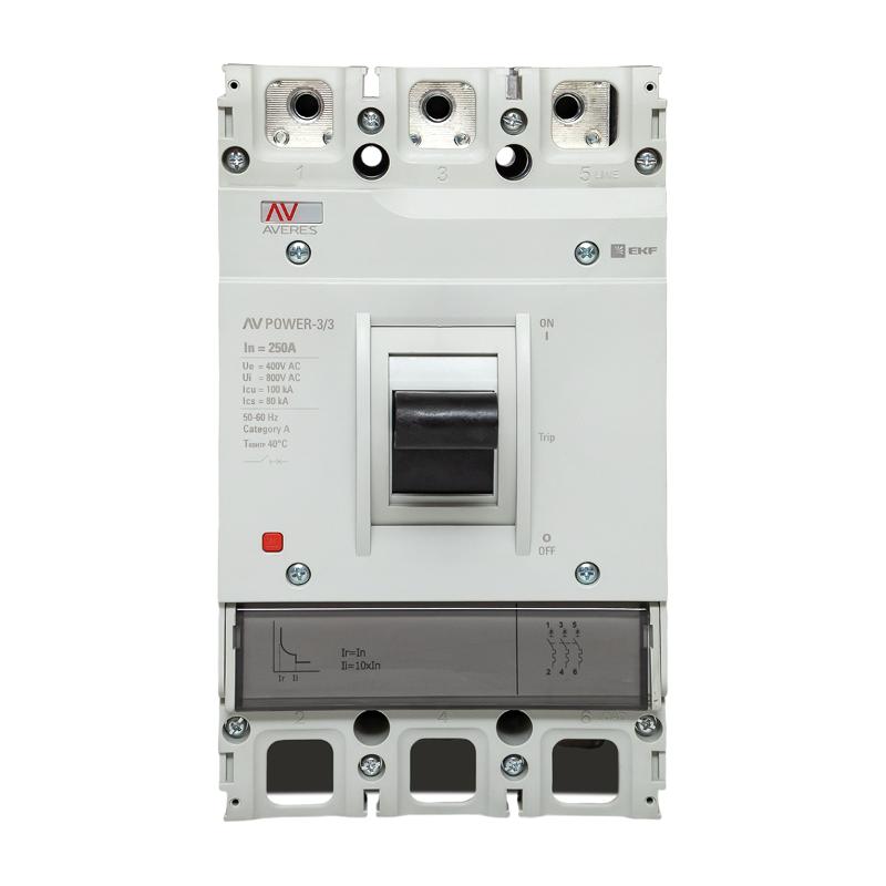 Выключатель автоматический AV POWER-3/3 250А 100kA TR AVERES | mccb-33-250H-TR-av | EKF — миниатюра 4
