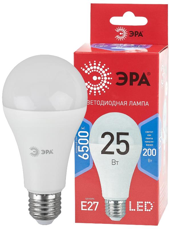 Лампа светодиодная LED A65-25W-865-E27 R (диод, груша, 25Вт, холодный, E27) (10/100/1200) | Б0048011 | ЭРА — ЭРА (Энергия света)