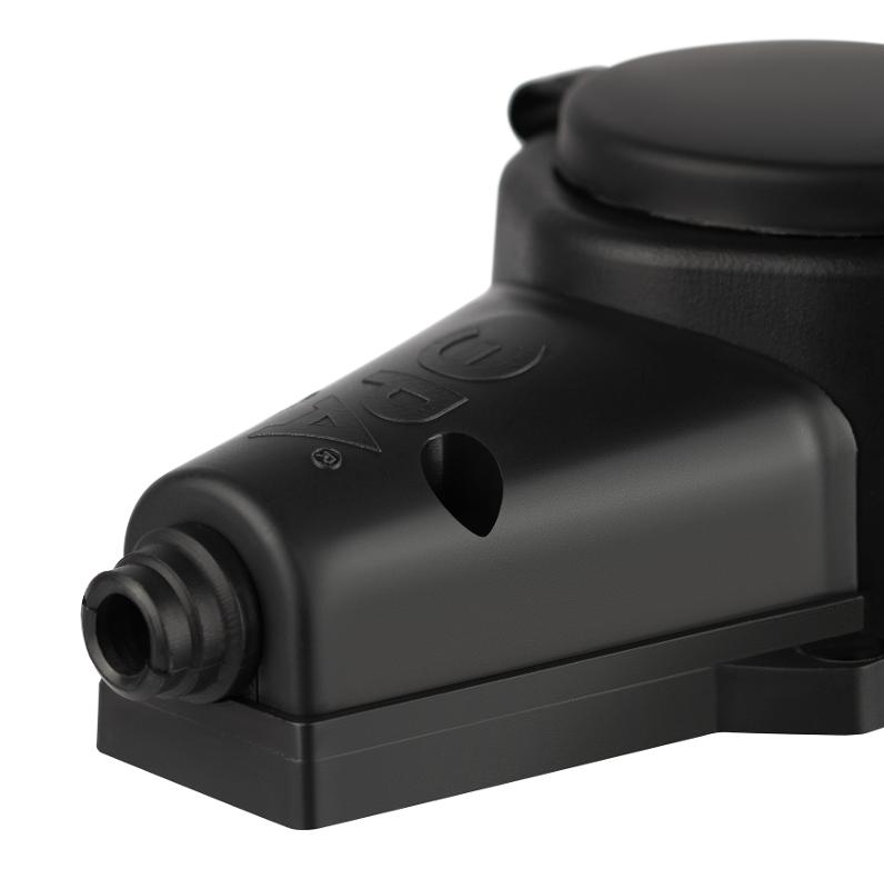 Колодка  KX-2e-B-IP44 каучуковая с заземлением 2 розетки 16A IP44 черная | Б0068451 | ЭРА — миниатюра 4