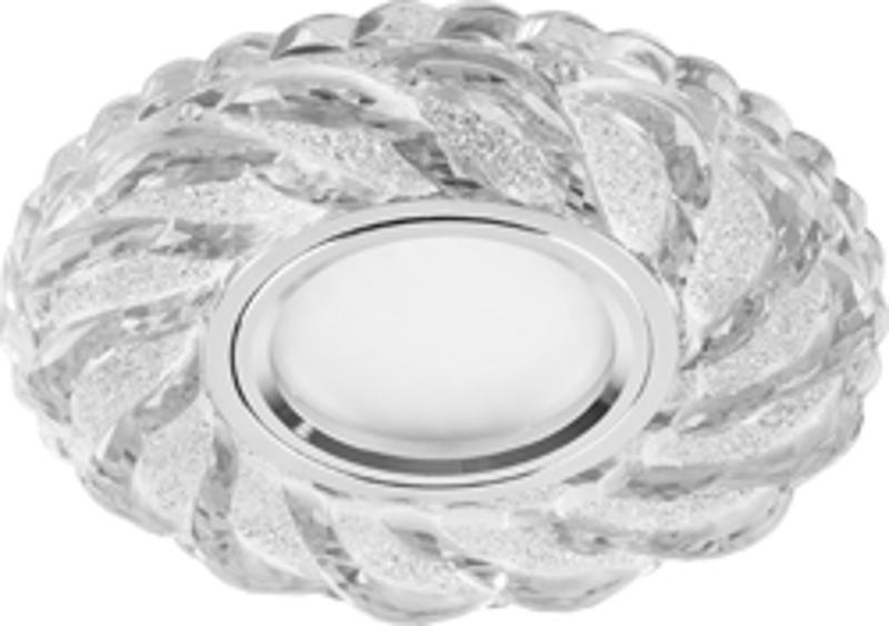 Светильник точечный встраиваемый под лампу, с LED подсветкой CD935 15LED*2835 SMD 4000K, MR16 50W G5.3, прозрачный, хром | 29468 | FERON — миниатюра 1