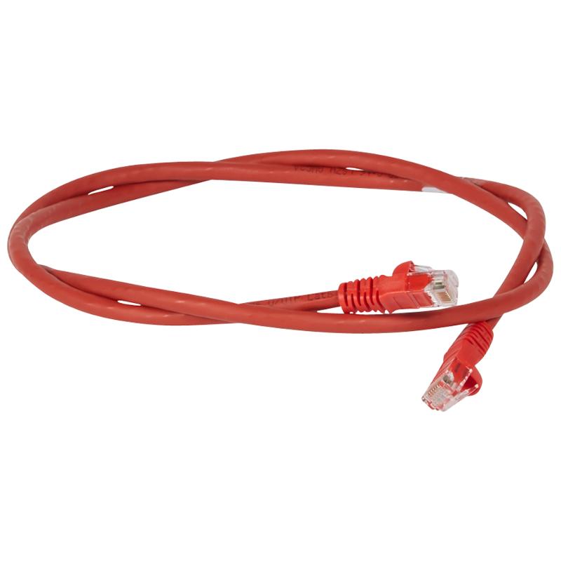 Коммутационный шнур RJ 45 - категория 6 - U/UTP - LSZH - неэкранированный - 1 м - красный | 051862 | Legrand — Legrand