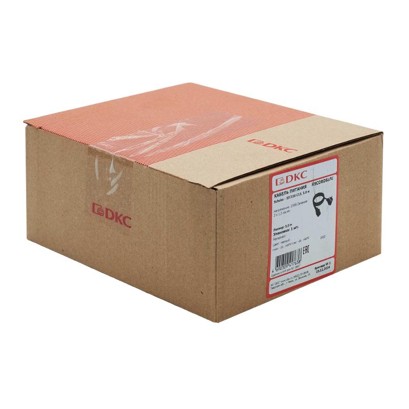 Кабель питания Sсhuko - IEC320 C13, 5,0 м, сечение 3 х 1,5 мм² | R5CORDS350 | DKC — миниатюра 2