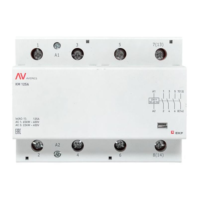 Контактор модульный КМ 125А 4NO 230VAC (6 мод.) AVERES | km-av-6-125-40-230V | EKF — миниатюра 3