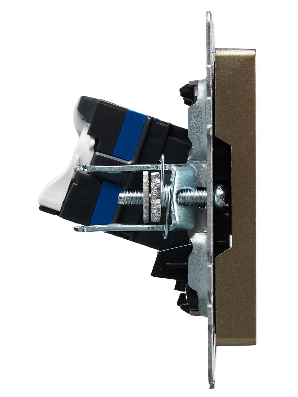 BRITE Розетка компьютерная RJ45 кат.6 РК11-БрШ шампань | BR-K10-2-K37 | IEK — миниатюра 3