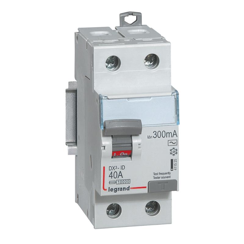 Выключатель дифференциальный (УЗО) DX3-ID 2п 40А 300мА тип AC | 411525 | Legrand — Legrand