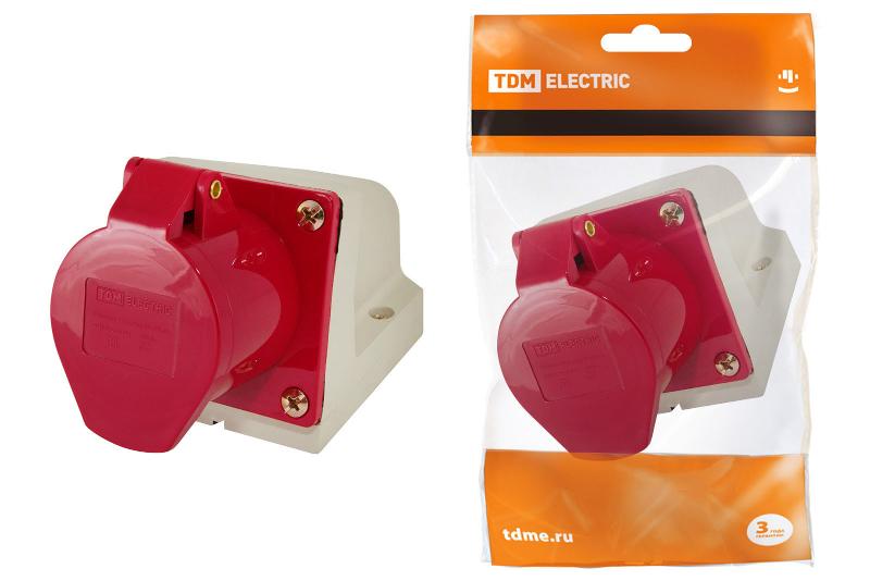 Розетка 115 стационарная 3Р+РЕ+N 16А 380В IP44  | SQ0602-0003 | TDM — TDM ELECTRIC