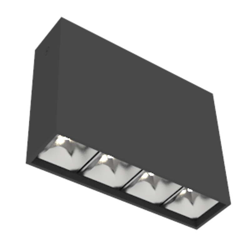 Светодиодный светильник DL-Box Reflect Multi 1x4 накладной 10 Вт 3000 К 150х40х115 мм RAL9005 черный муар DALI | V1-R0-90252-20D17-2001030 | VARTON — VARTON