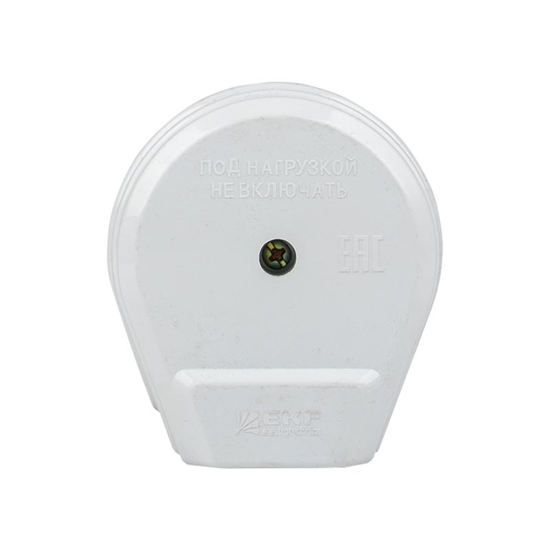 Разъем РШ-ВШ 32А 250В 2P+PE (СУ) пластиковый бел. EKF PROxima | AS-250-H-02 | EKF — миниатюра 3