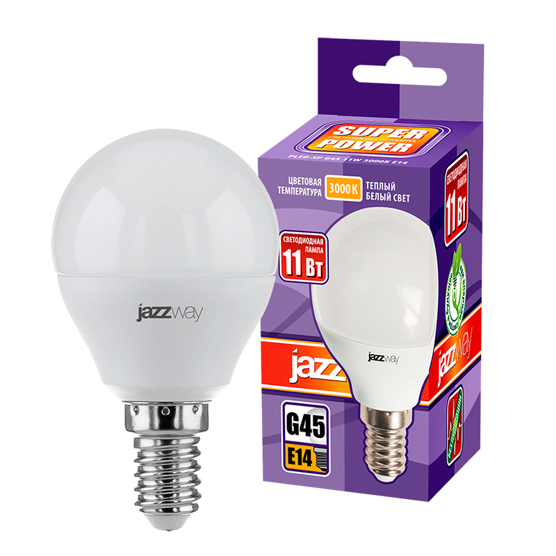 Лампа светодиодная PLED- SP G45 11w E14 3000K 230/50 | .5019249 | Jazzway — миниатюра 3