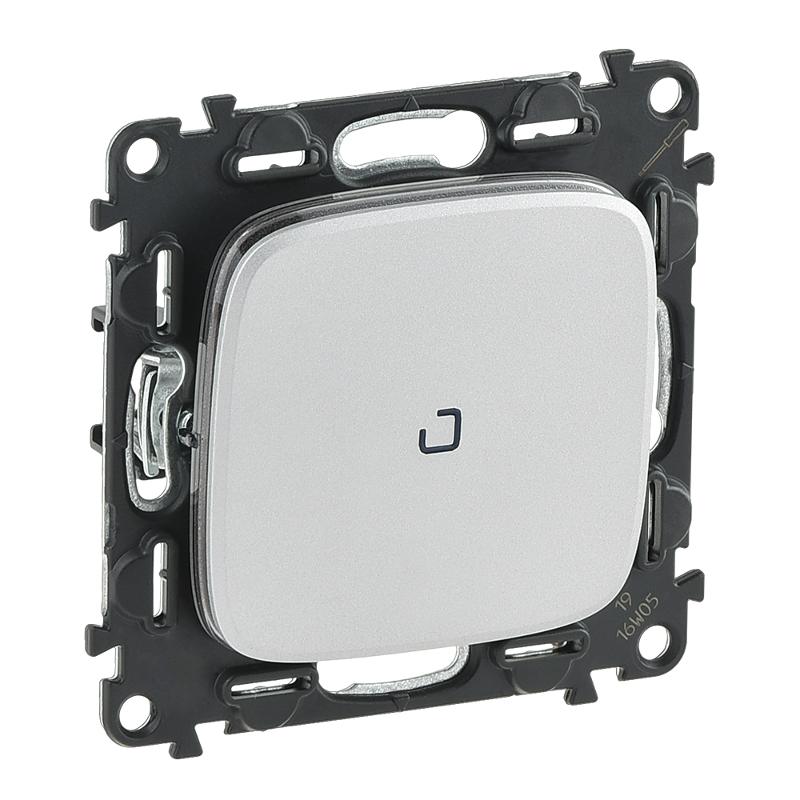 Valena ALLURE DIY Алюминий Переключатель 1-клавишный с подсветкой 10А 250В | 752926 | Legrand — Legrand