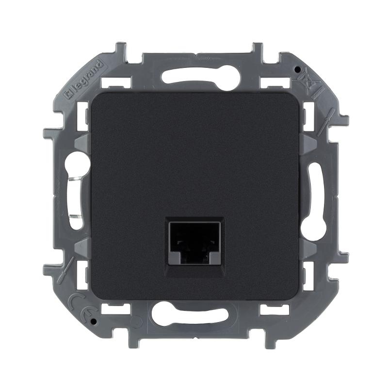 Inspiria Антрацит Розетка компьютерная RJ45 С/У категория 5e UTP — миниатюра 2