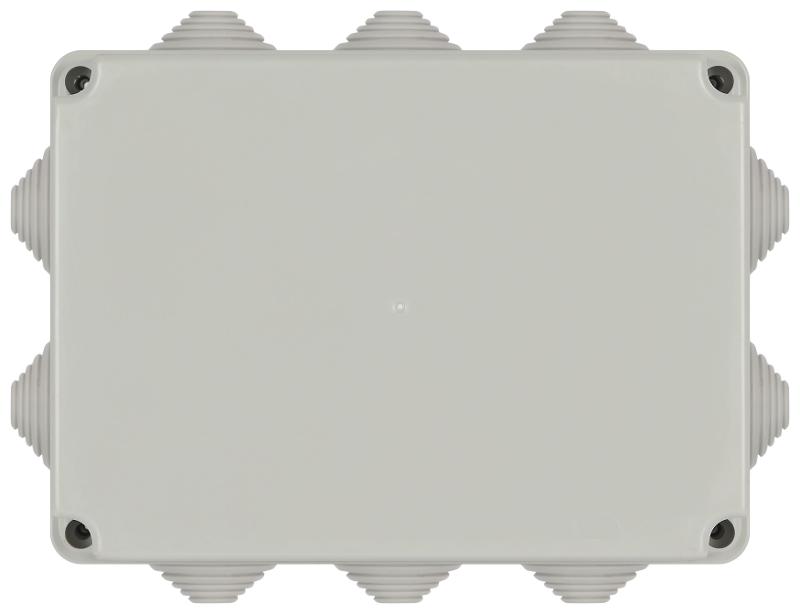 Распаячная коробка ЭРА KORv-190-140-120-10g ОП серая 190х140х120мм на винтах 10 гермовводов IP55 | Б0071918 | ЭРА — миниатюра 4