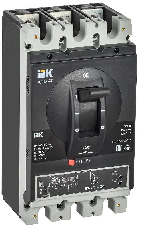 ARMAT Авт. выкл. лит. корпус 3P H 50кА 400А эл. станд. | AR-MCCB-3H-050-0400A-ELSC | IEK — фото 1 | Sento