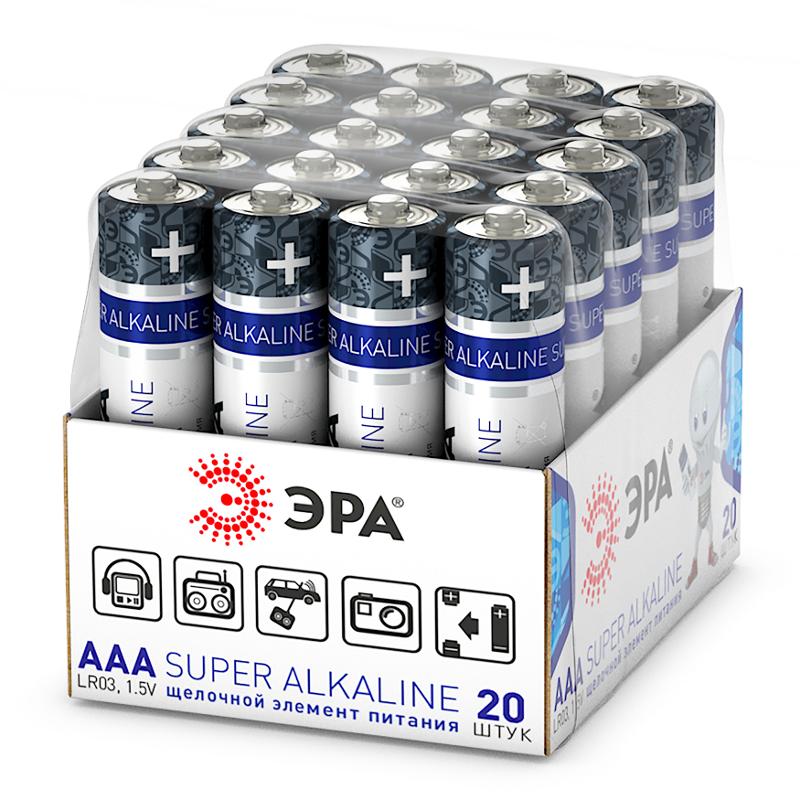 Батарейки LR03-20 bulk SUPER Alkaline (упак. 20шт.) | Б0054622 | ЭРА — миниатюра 2