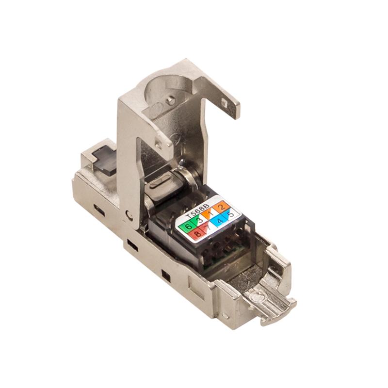 Коннектор TERACOM PRO полевой заделки RJ-45 (8P8C) экранированный STP для кабеля Cat.6A | TRP-PLUG-6ASTP-FST | EKF — миниатюра 6