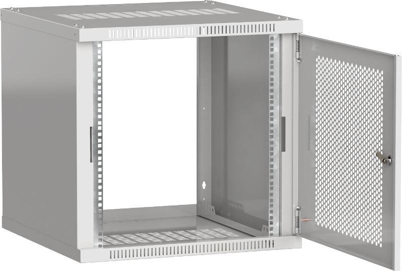 ITK Шкаф LINEA WE 9U 600х600мм дверь перфорированная серый | LWE3-09U66-PF | ITK — миниатюра 2