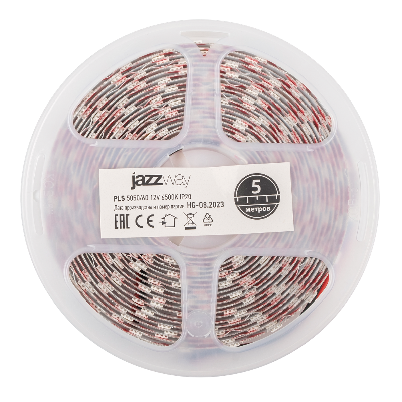 Лента светодиодная LED STN 5050/60 14,4Вт 12В 6500К IP20 5м | 1000972 | Jazzway — Jazzway