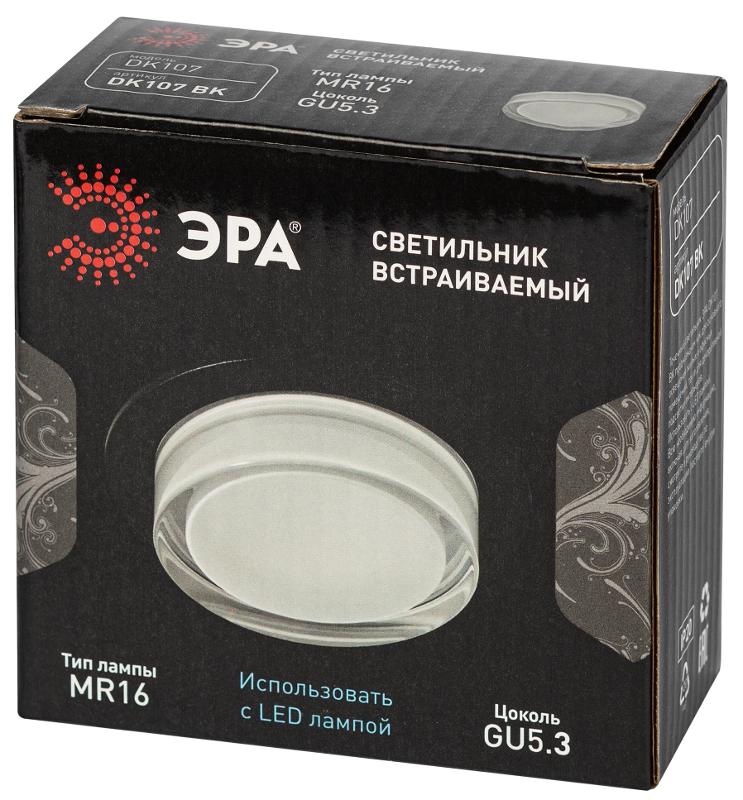Светильник встраиваемый декоративный DK107 BK MR16 GU5.3 черный | Б0058397 | ЭРА — миниатюра 2