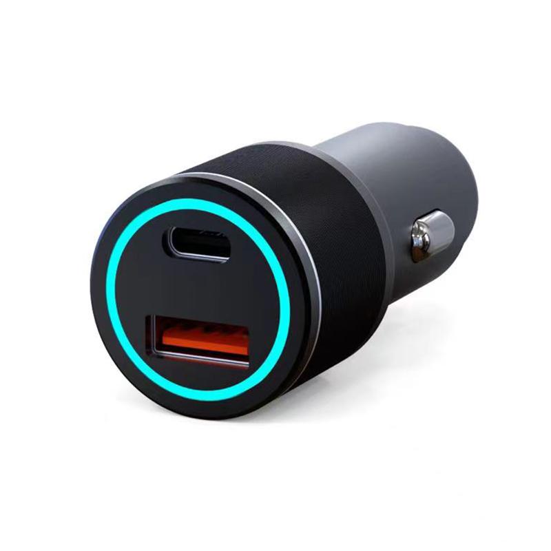 Автомобильное зарядное устройство c двумя портами (USB-C + USB-A) c LED-подсветкой, 48Вт | 18-2230-5 | REXANT — фото 1 | Sento