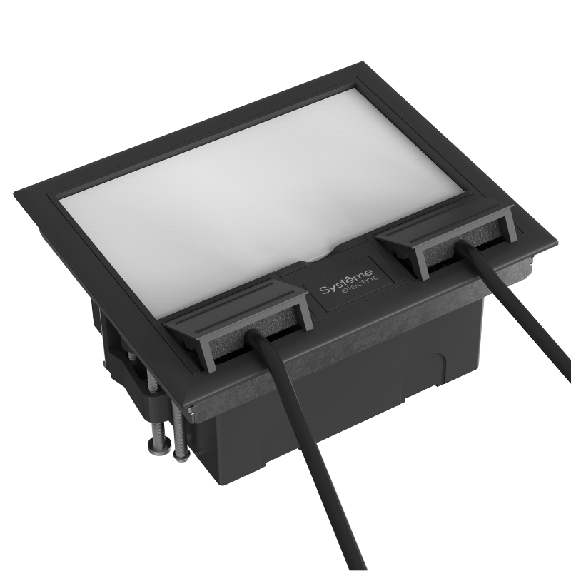 MultiDesk Люк на 8 модулей IP40 для фальшпола с монтажной коробкой, тип MDK10 | MDK10108 | SE — миниатюра 8