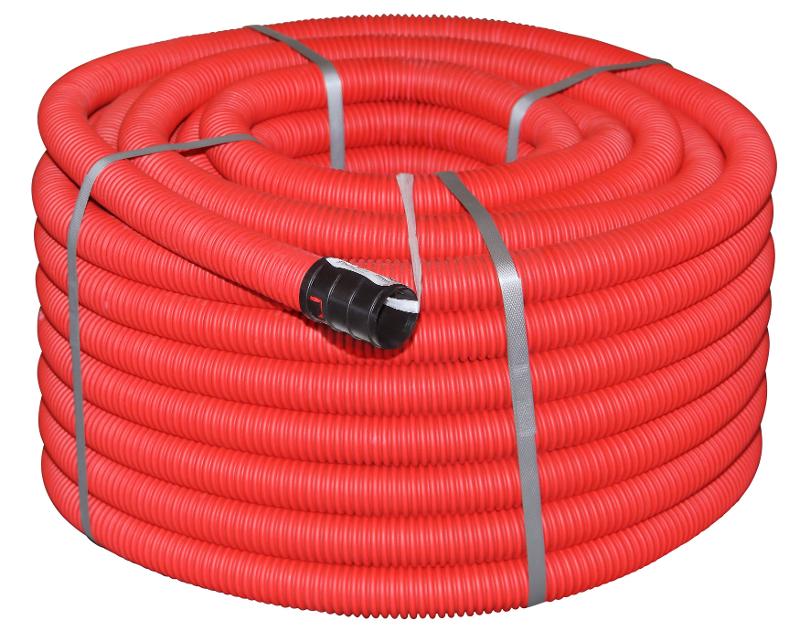 Труба гофрированная двустенная ПНД ЭРА GOFR-160-50-HD2-R красная 450Н SN8 d160мм с зондом 50м | Б0048282 | ЭРА — ЭРА (Энергия света)