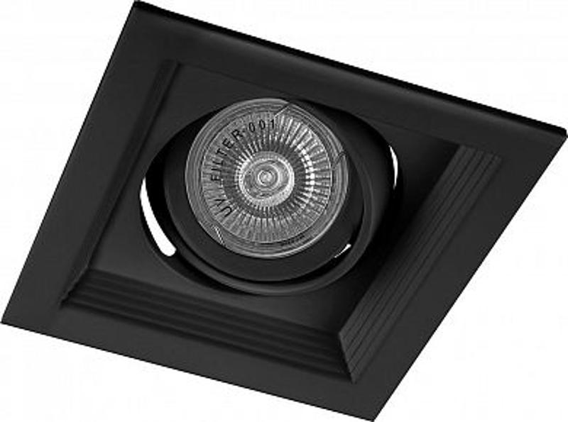 Светильник встраиваемый карданный под лампу MR16 DLT201 1x50W MR16 G5.3 черный | 32441 | FERON — фото 1 | Sento
