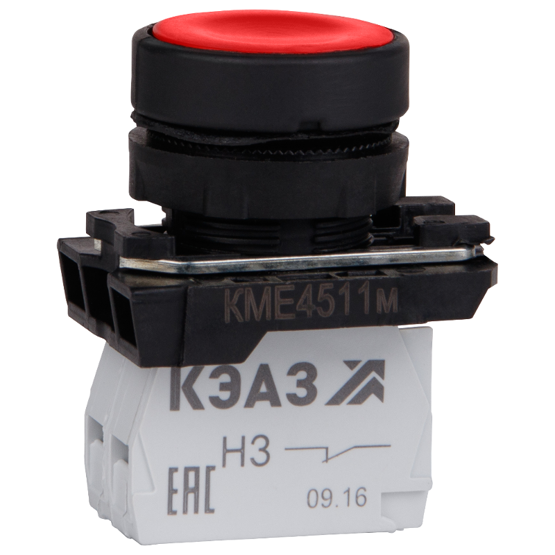 Кнопка КМЕ4511м-красный-1но+1нз-цилиндр-IP54 | 248248 | КЭАЗ — КЭАЗ (Курский электроаппаратный завод)