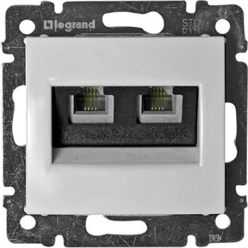 VALENA DIY Розетка телефонная 2-я RJ11 белый| 694275| Legrand — Legrand