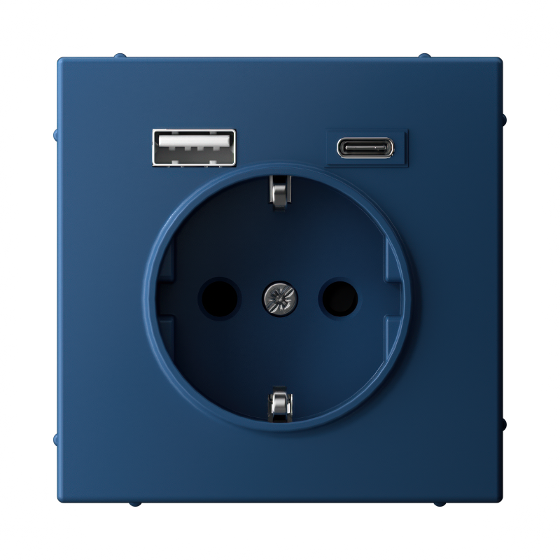 ArtGallery Аквамарин Розетка 16А с 2 USB A+C, 5В/2,4А/3,0А, 2х5В/1,5А, механизм | GAL001132 | SE — Systeme Electric