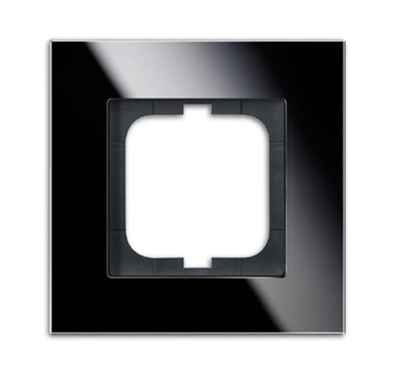Рамка 1-постовая, серия carat, чёрное стекло | 1754-0-4322  | 2CKA001754A4322 | ABB — ABB