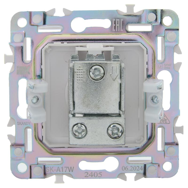 SKANDY Розетка TV проходная SK-A17W арктический белый | SK-A10-P-K01 | IEK — миниатюра 3