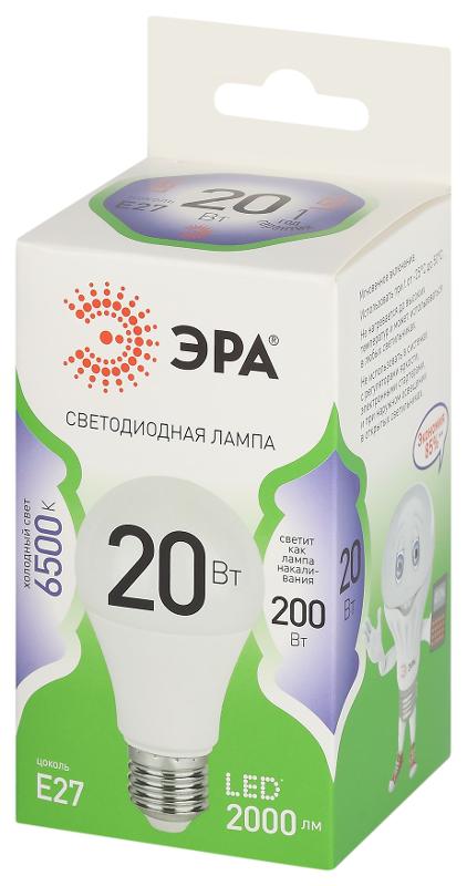 Лампа светодиодная GREEN LINE LED A60-20W-865-E27 GL E27 20 Вт груша холодный свет | Б0067102 | ЭРА — миниатюра 5