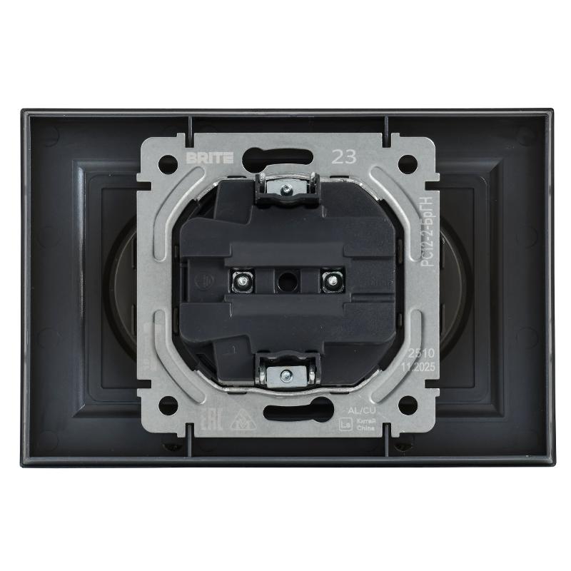 BRITE Роз. 2-я без з/к/ш 10А в сб. РС12-2-БрГН мет х/н  | BR-R20-10-M-K23-F | ИЭК — миниатюра 3