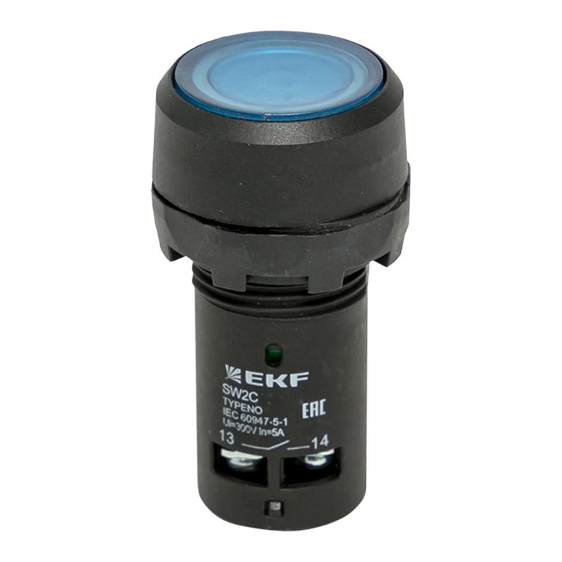 Кнопка SW2C-10D с подсветкой синяя NO EKF PROxima | sw2c-md-b | EKF — миниатюра 2