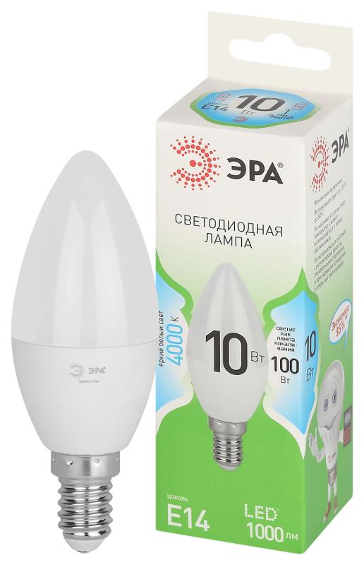 Лампа светодиодная  GREEN LINE LED B35-10W-840-E14 GL E14 10 Вт свеча яркий белый свет | Б0067093 | ЭРА — миниатюра 1