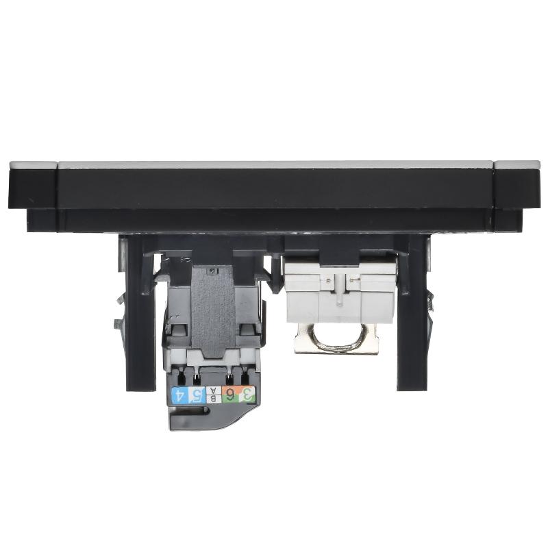 FORTE&PIANO Розетка двойная RJ11+RJ45 кат.5E FP735M металл никель  | FP-KT20-O-1-M-K50 | IEK — миниатюра 5