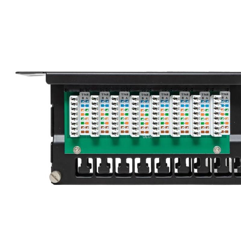 Патч-панель высокой плотности TERACOM PRO 19'' Cat.5E 1U неэкранированная UTP 48 портов RJ-45 Dual IDC с органайзером | TRP-PPNL-5EUTP-C1U48 | EKF — миниатюра 5