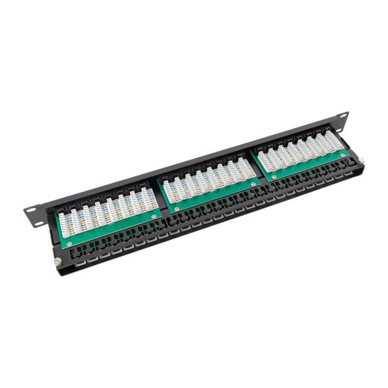 Патч-панель высокой плотности TERACOM PRO 19'' Cat.5E 1U неэкранированная UTP 48 портов RJ-45 Dual IDC с органайзером | TRP-PPNL-5EUTP-C1U48 | EKF — миниатюра 7