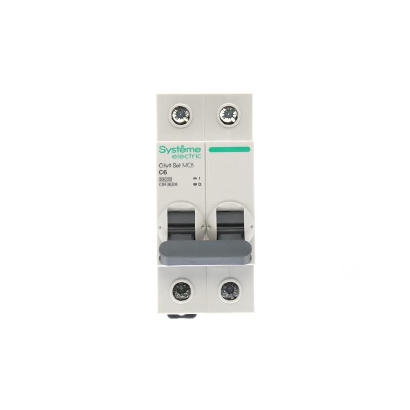 Выключатель автоматический двухполюсный 6A C 6kA City9 | C9F36206 |Systeme Electric — миниатюра 7