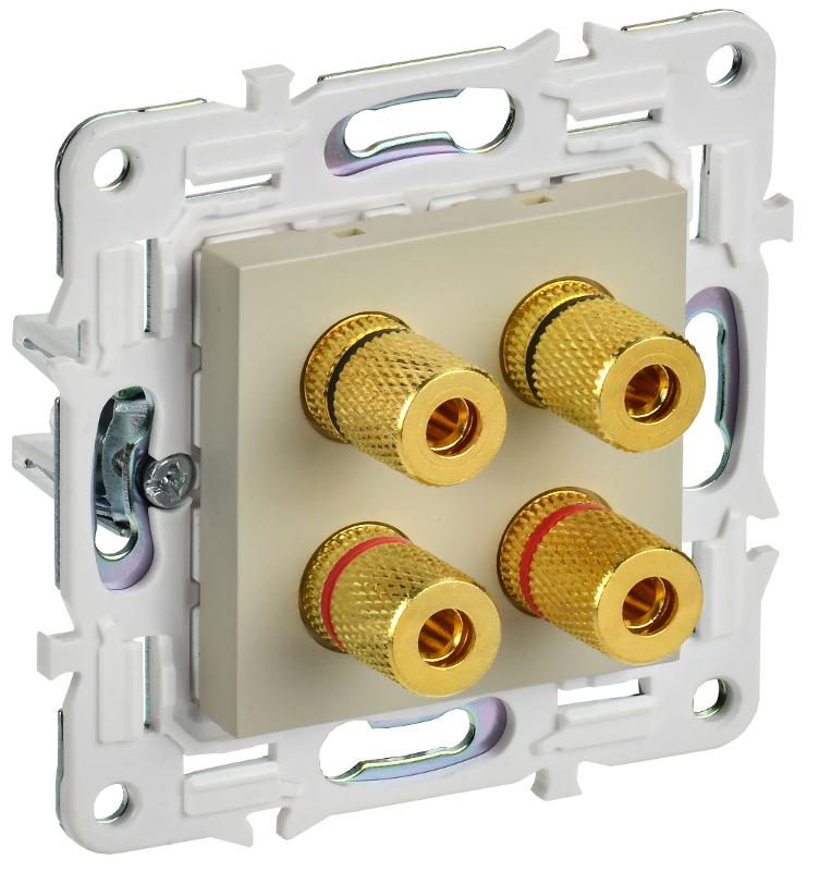 SKANDY Аудиорозетка 4-местная SK-A01B бежевый | SK-S40-K10 | IEK — IEK (ИЭК)